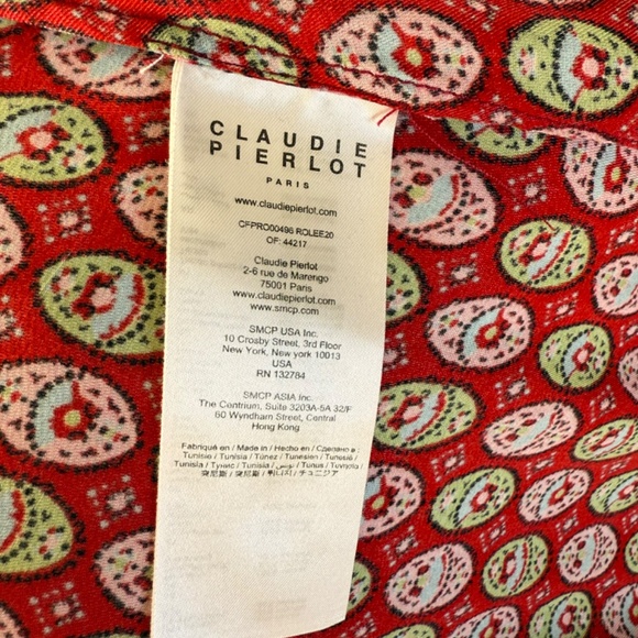 CLAUDIE PIERLOT ROLEE BELTED WRAP MAXI DRESS - Picture 9 of 9